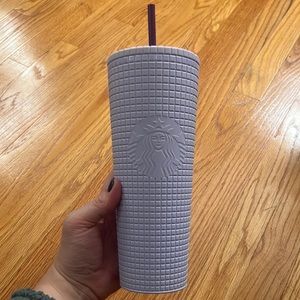 Purple square stud Starbucks tumbler